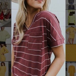 Roolee The Perfect Stripe Tee in Green